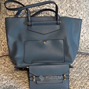 Elegant Lite Blue Women's Handbag Set